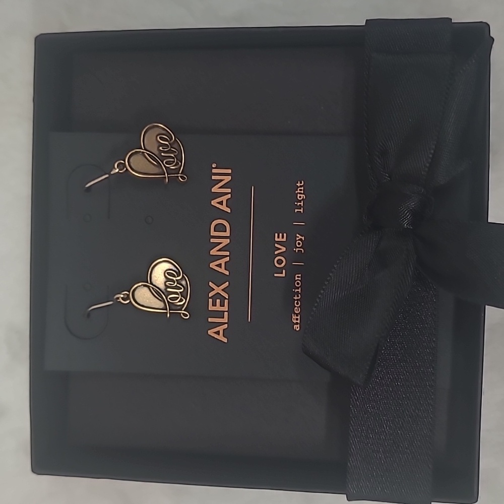 Alex and Ani Women's Heart Shaped Love Earrings - Picture 7 of 7
